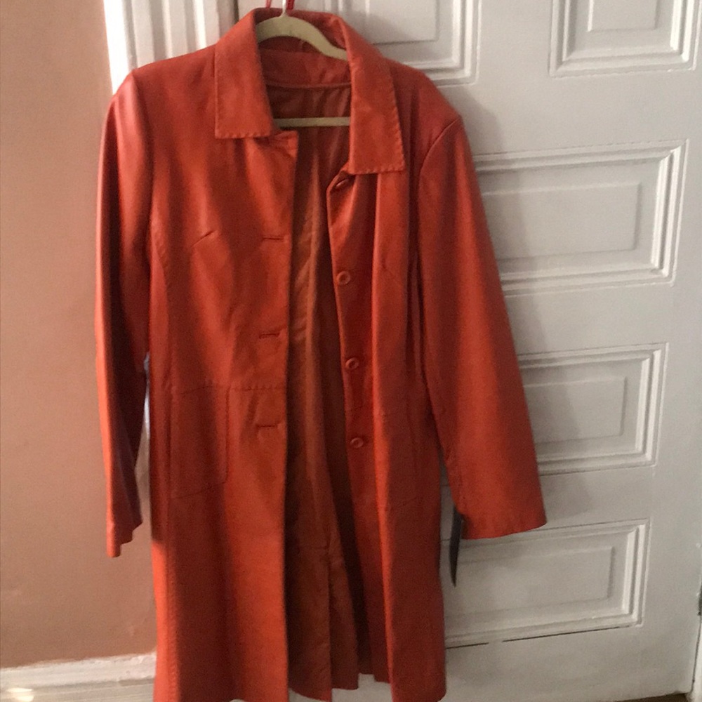 Leather coat